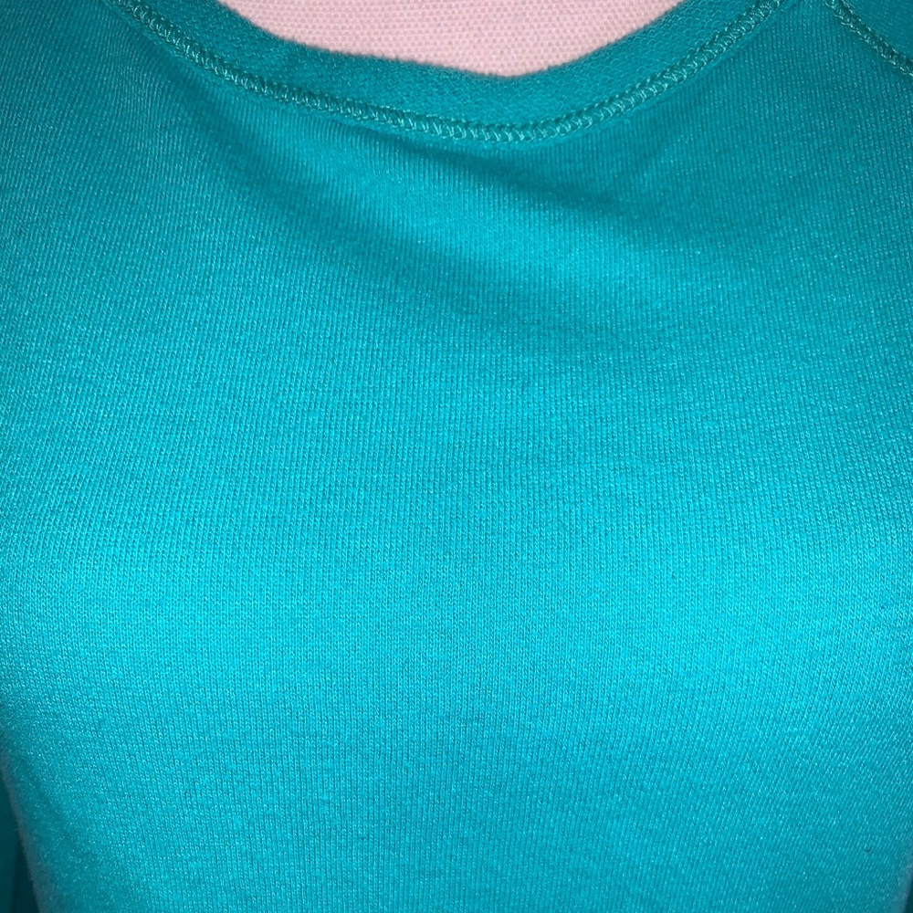 Aerie Peplum Sweatshirt in turquoise - Picture 4 of 12